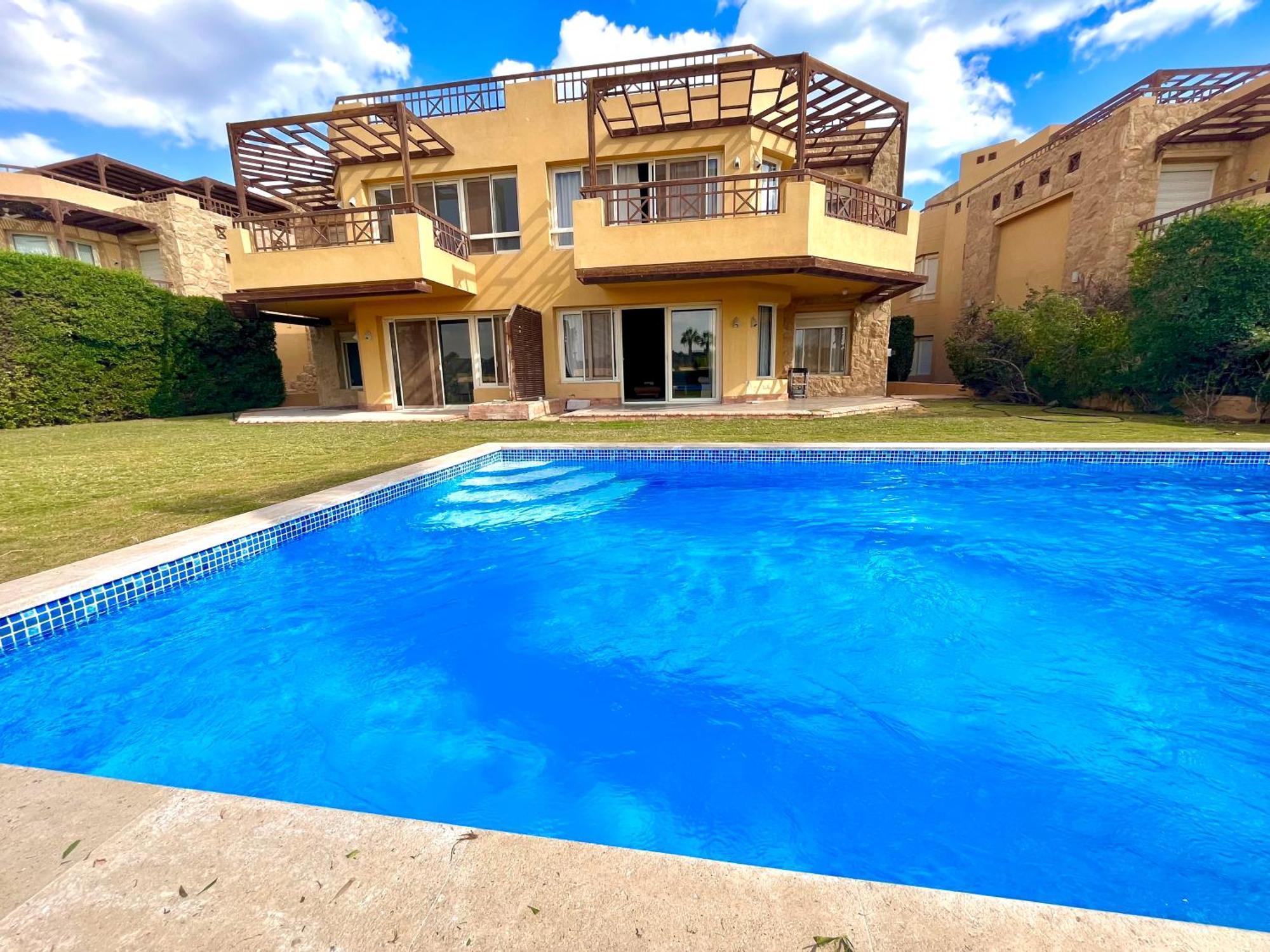 6 Brs Villa W/ Private Pool - Sandy Beach - Wifi Ain Sukhna Exterior photo